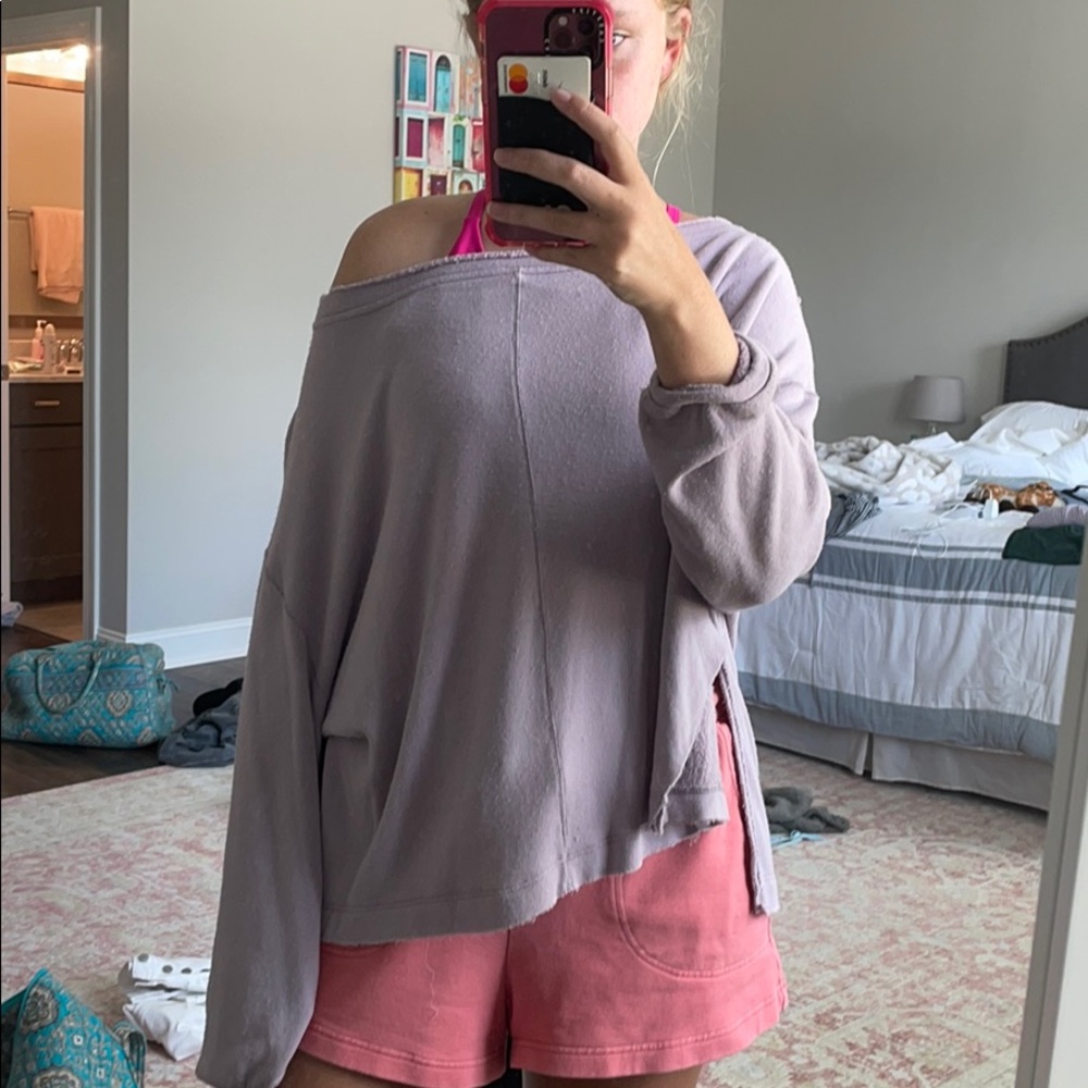 light purple free people sweater